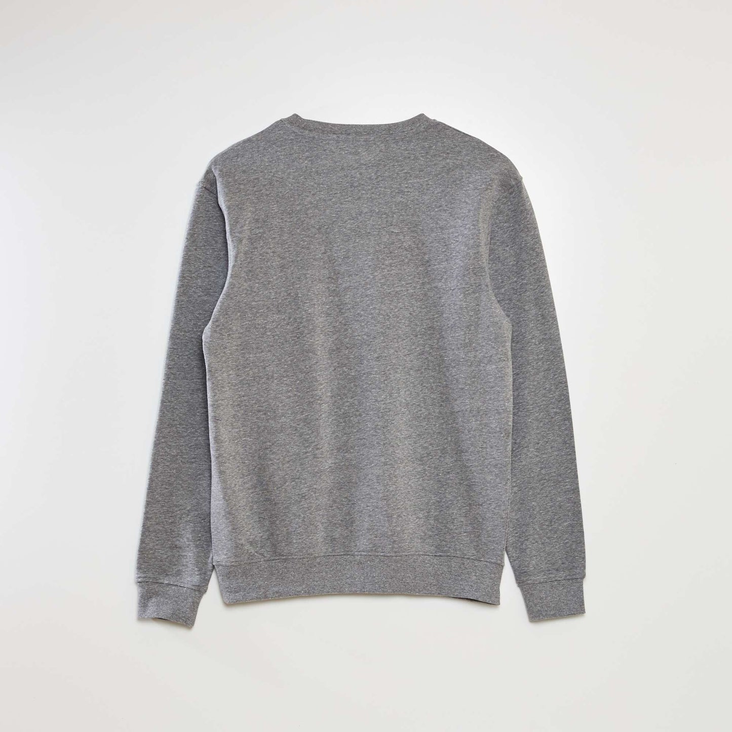 Plain French terry sweater M_GREY