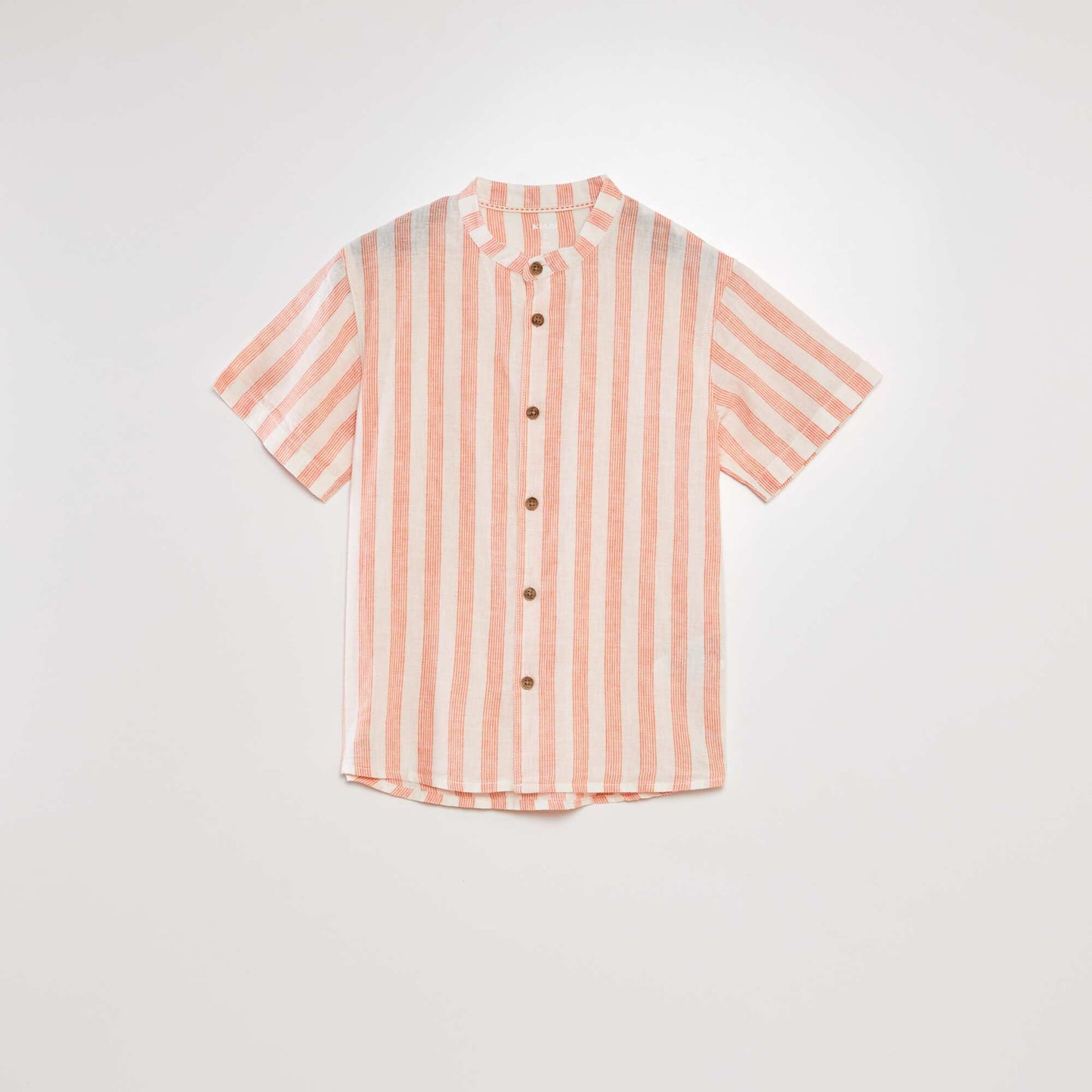 Mandarin collar shirt ORANGE