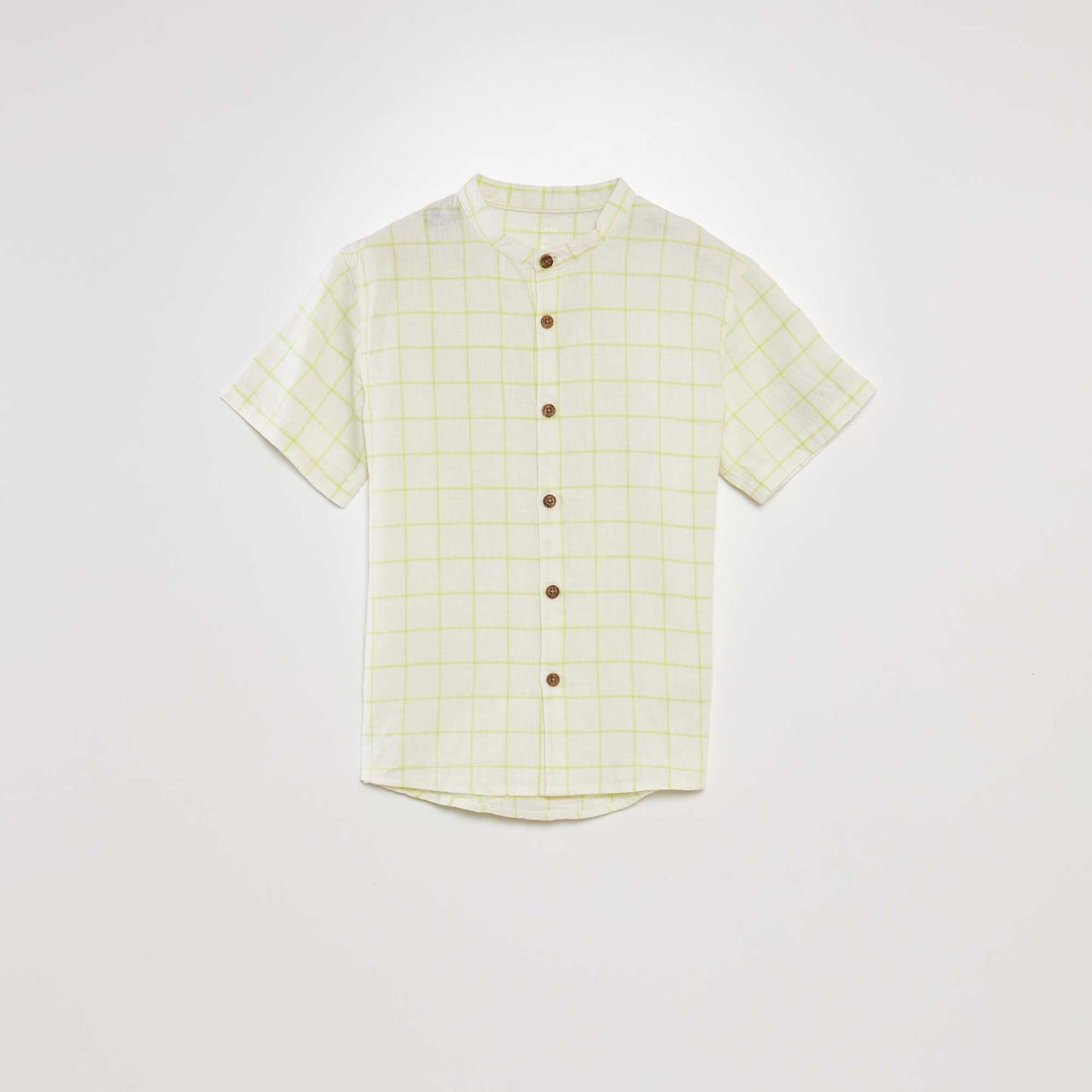 Mandarin collar shirt BEIGE