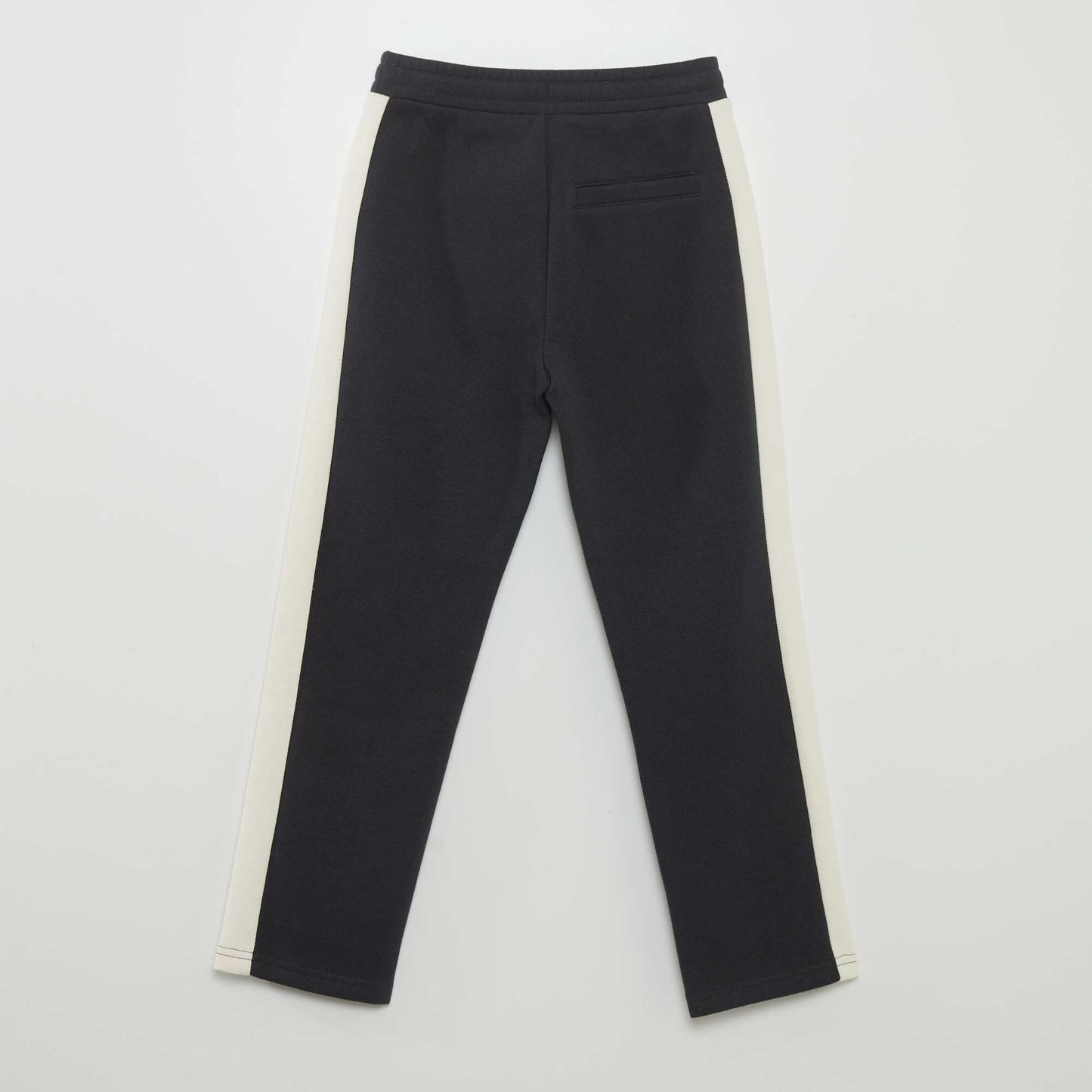 Cotton piqué joggers BLACK