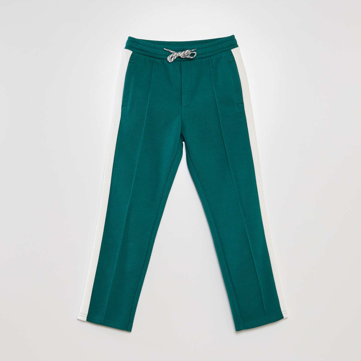 Cotton piqué joggers GREEN