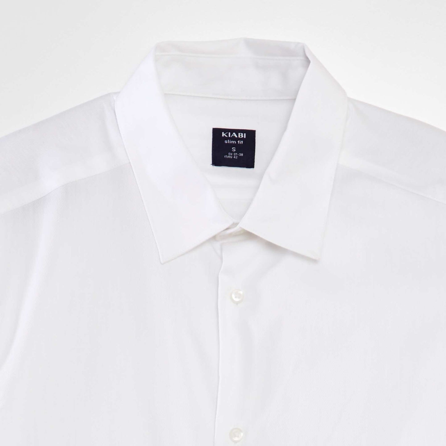 Slim-fit stretchy shirt white