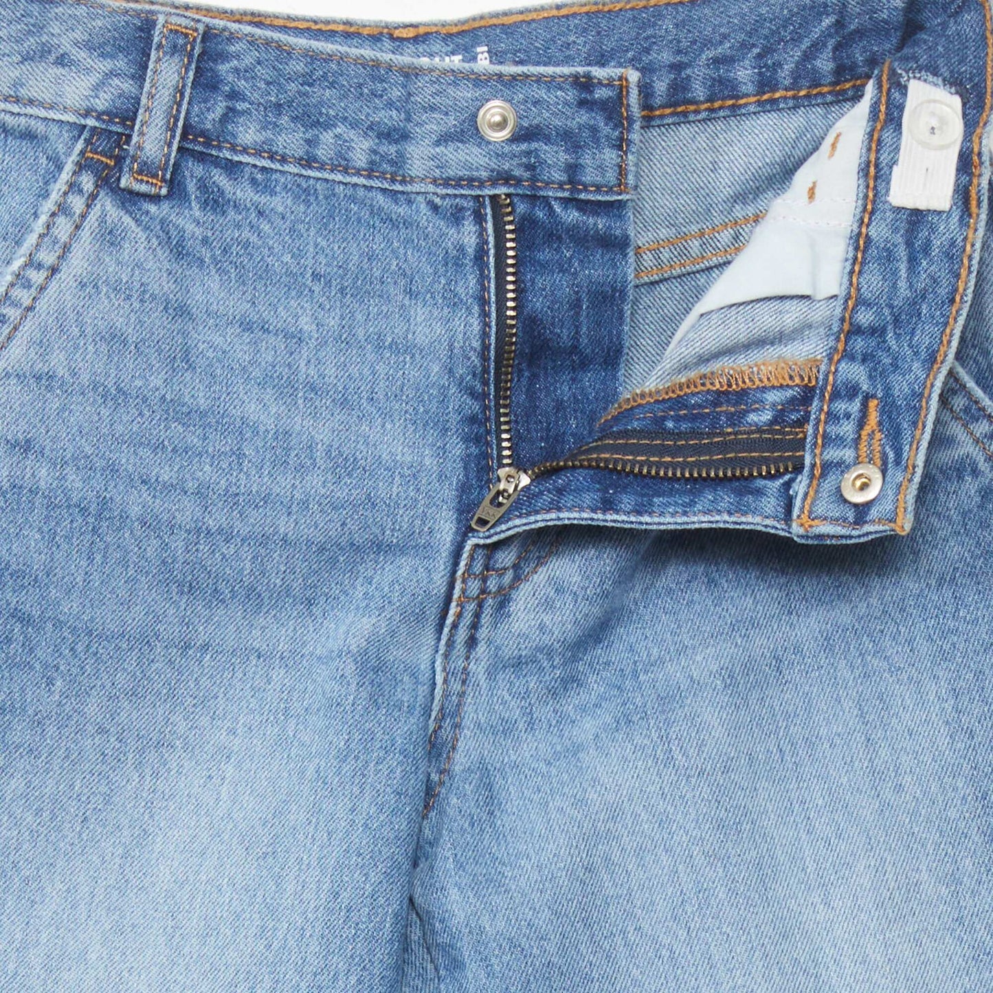 Straight-leg jeans with side pockets BLUE