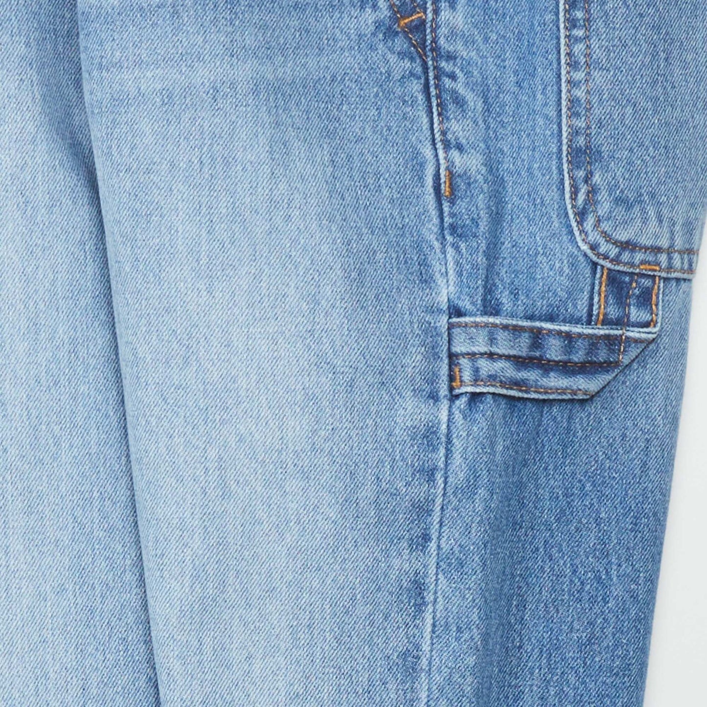 Straight-leg jeans with side pockets BLUE