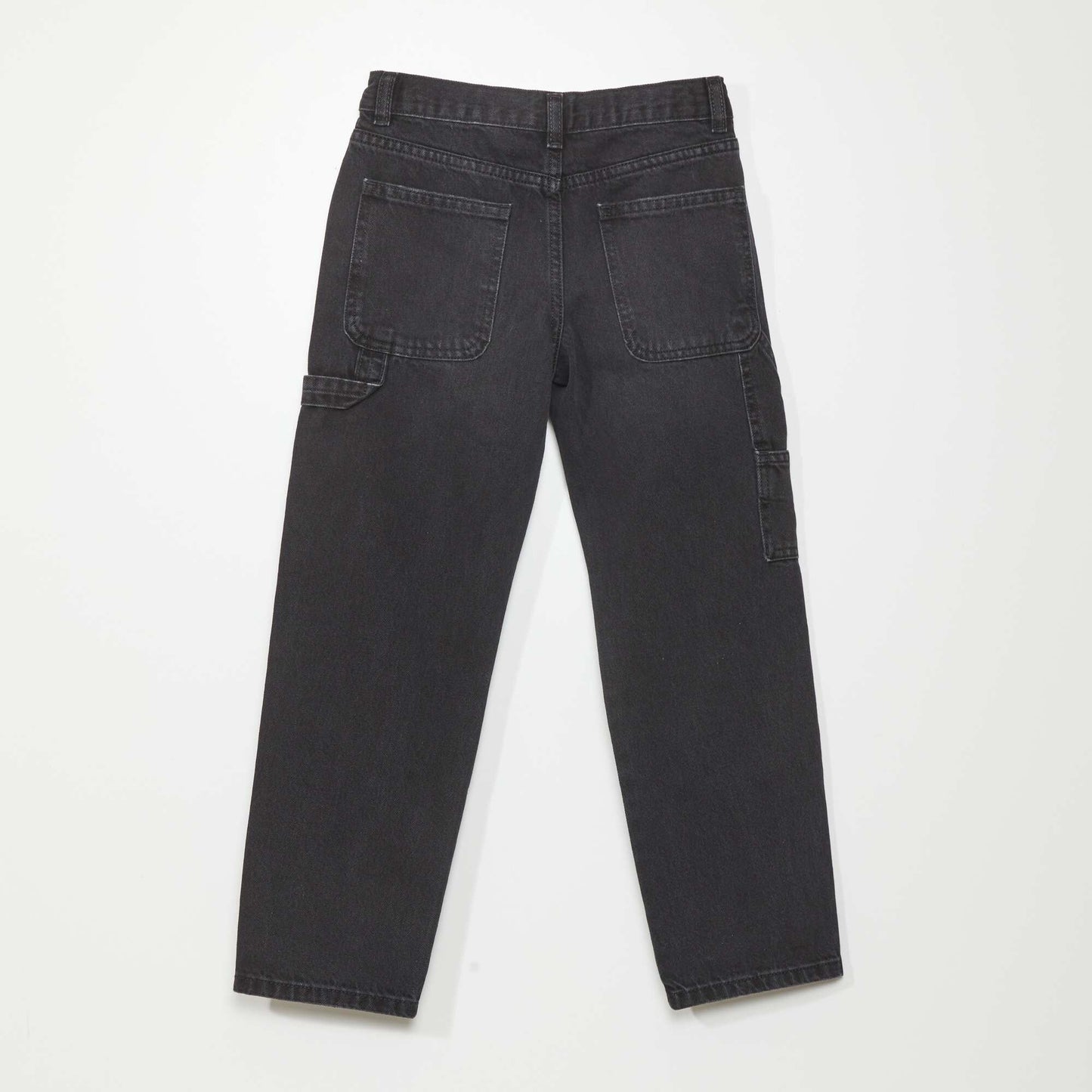 Straight-leg jeans with side pockets GREY