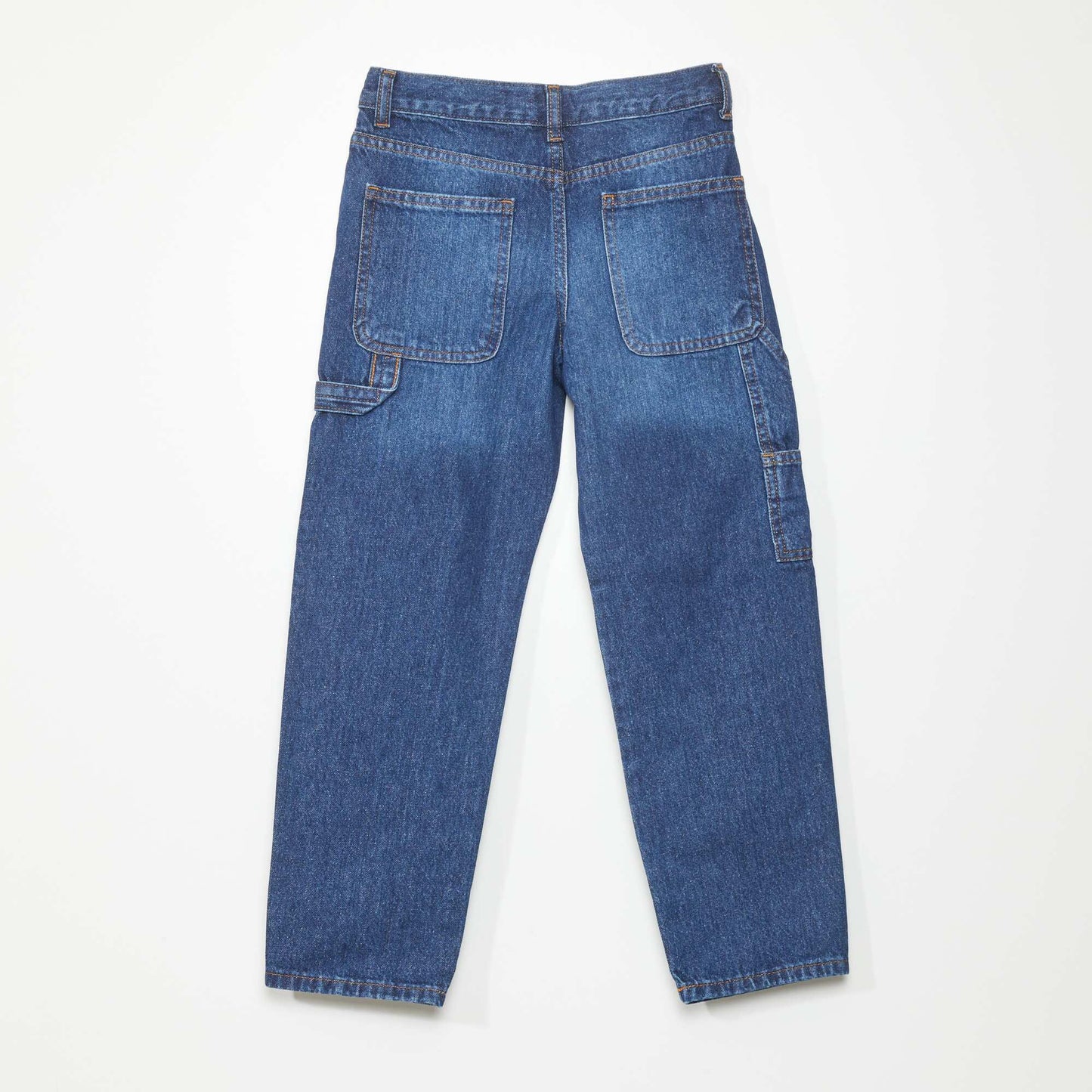 Straight-leg jeans with side pockets BLUE