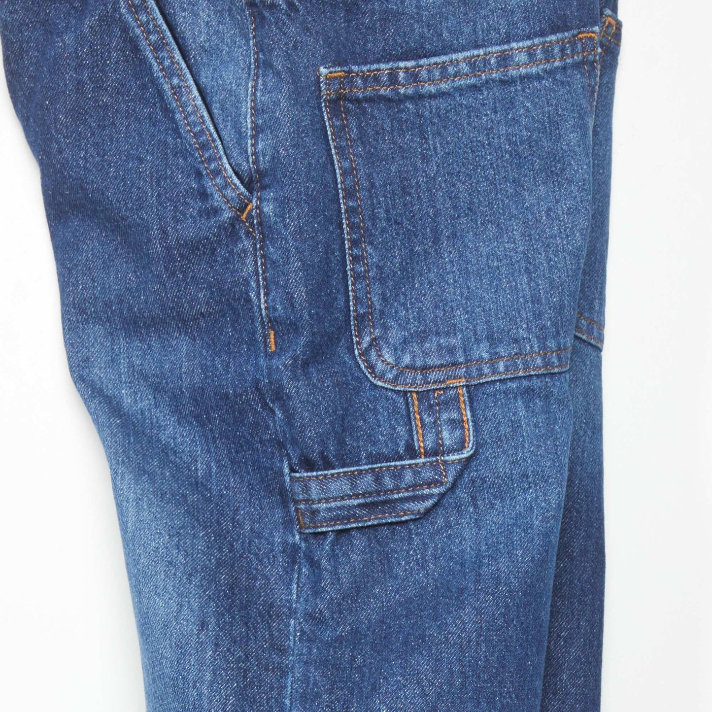 Straight-leg jeans with side pockets BLUE