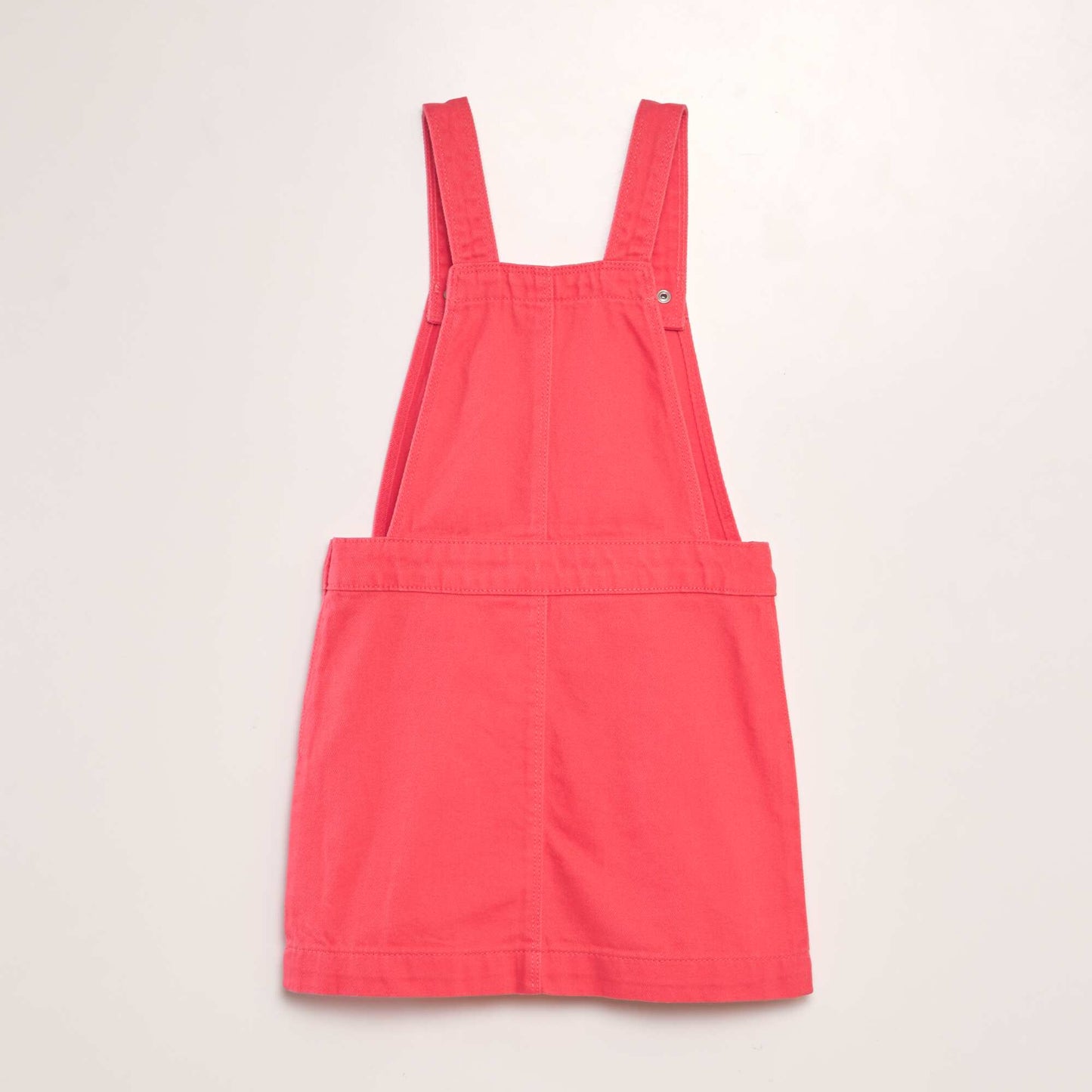 Dungaree dress with patch RED