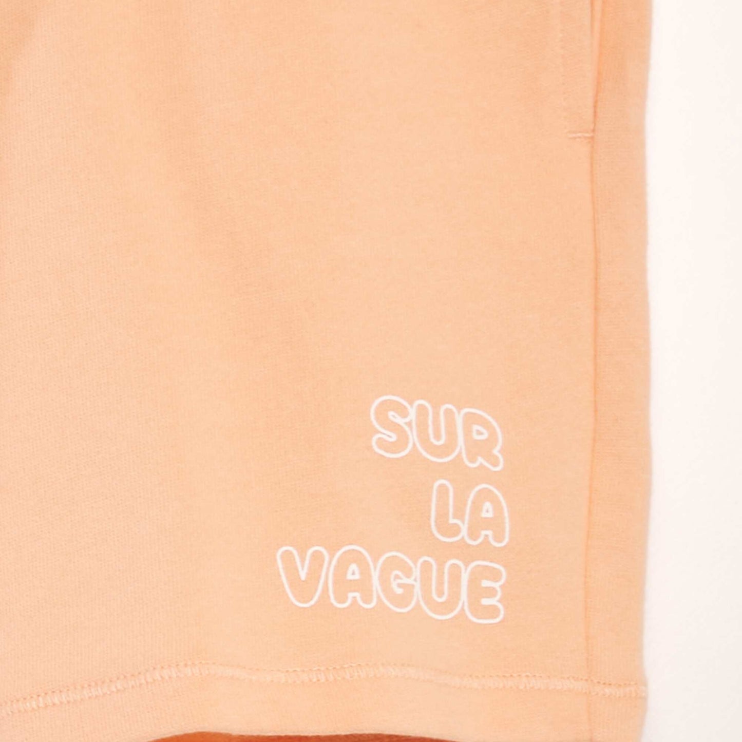 Surfer-style French terrycloth Bermuda shorts ORANGE