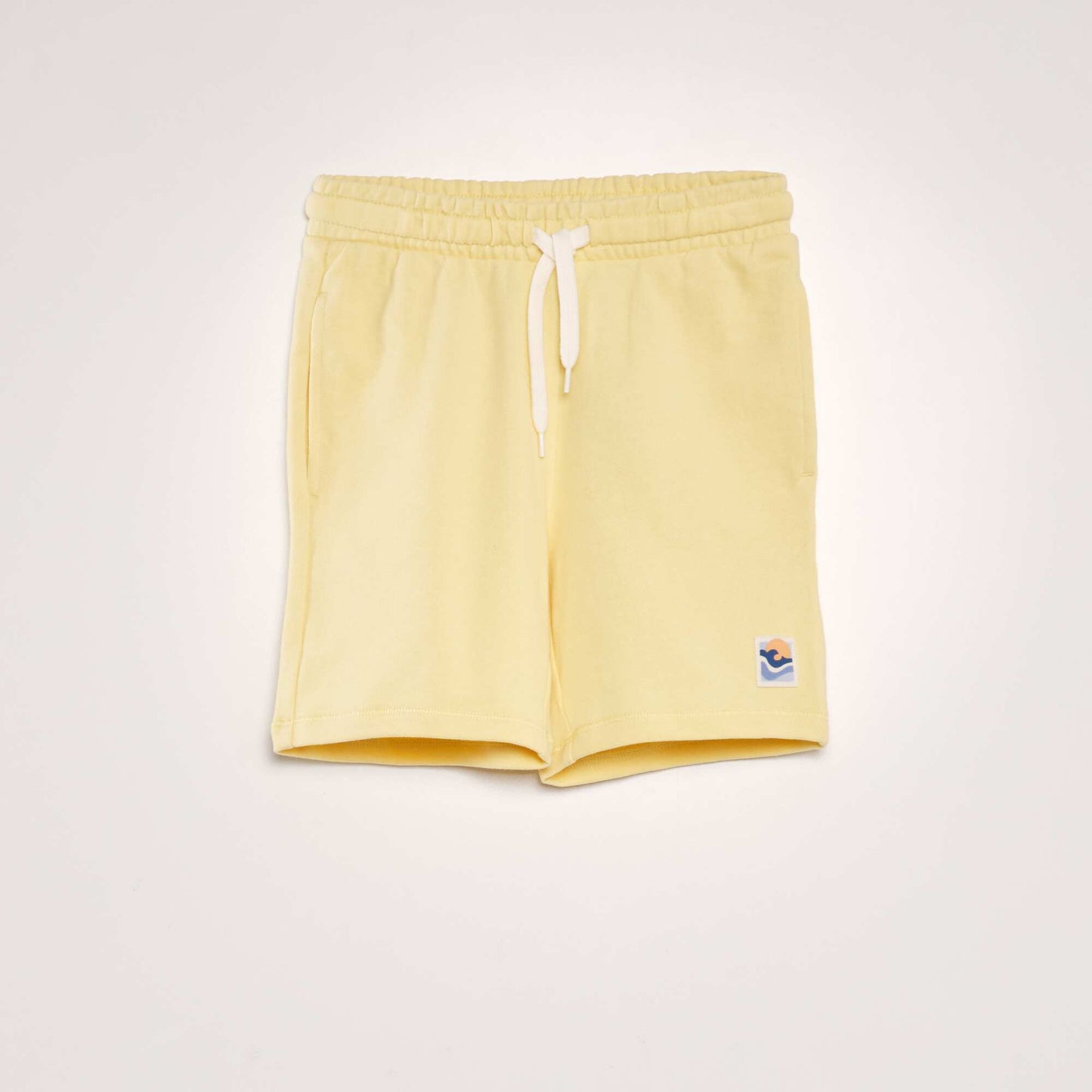 Surfer-style French terrycloth Bermuda shorts WHITE