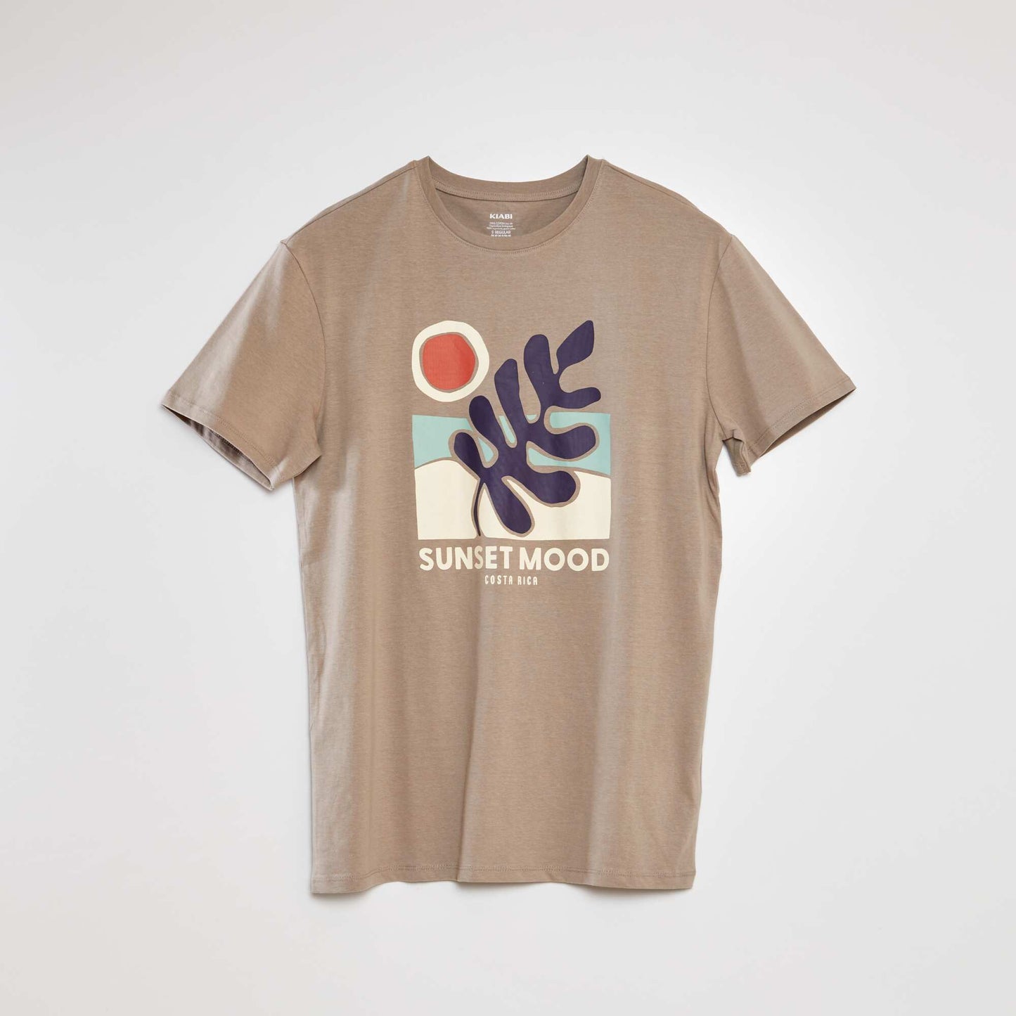 Printed T-shirt KHAKI