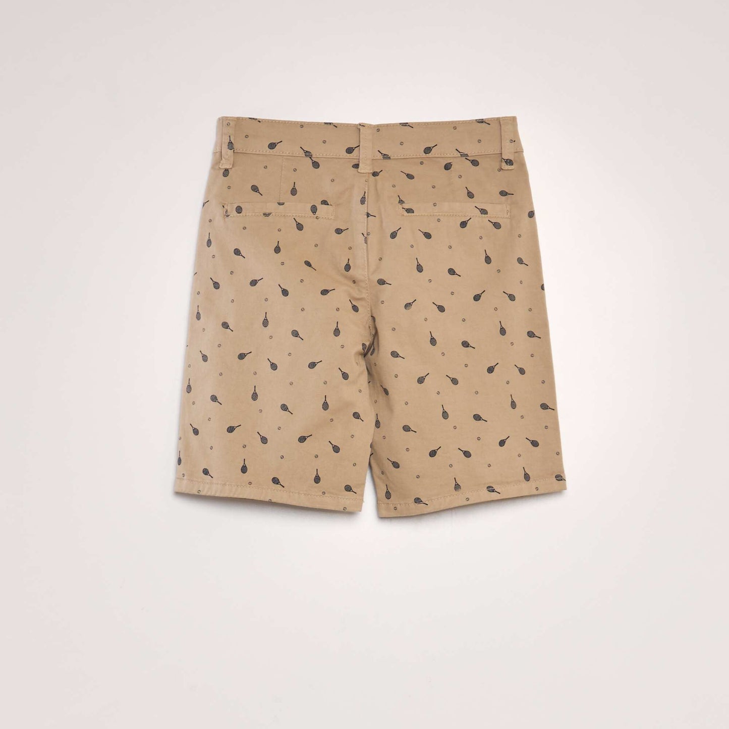 Straight-leg chino Bermuda shorts BEIGE