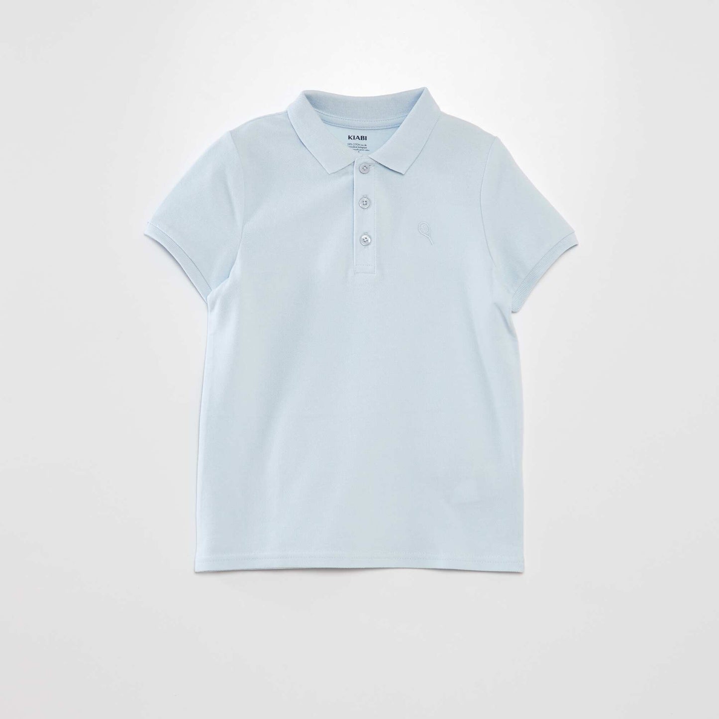 Cotton piqué polo shirt BLUE