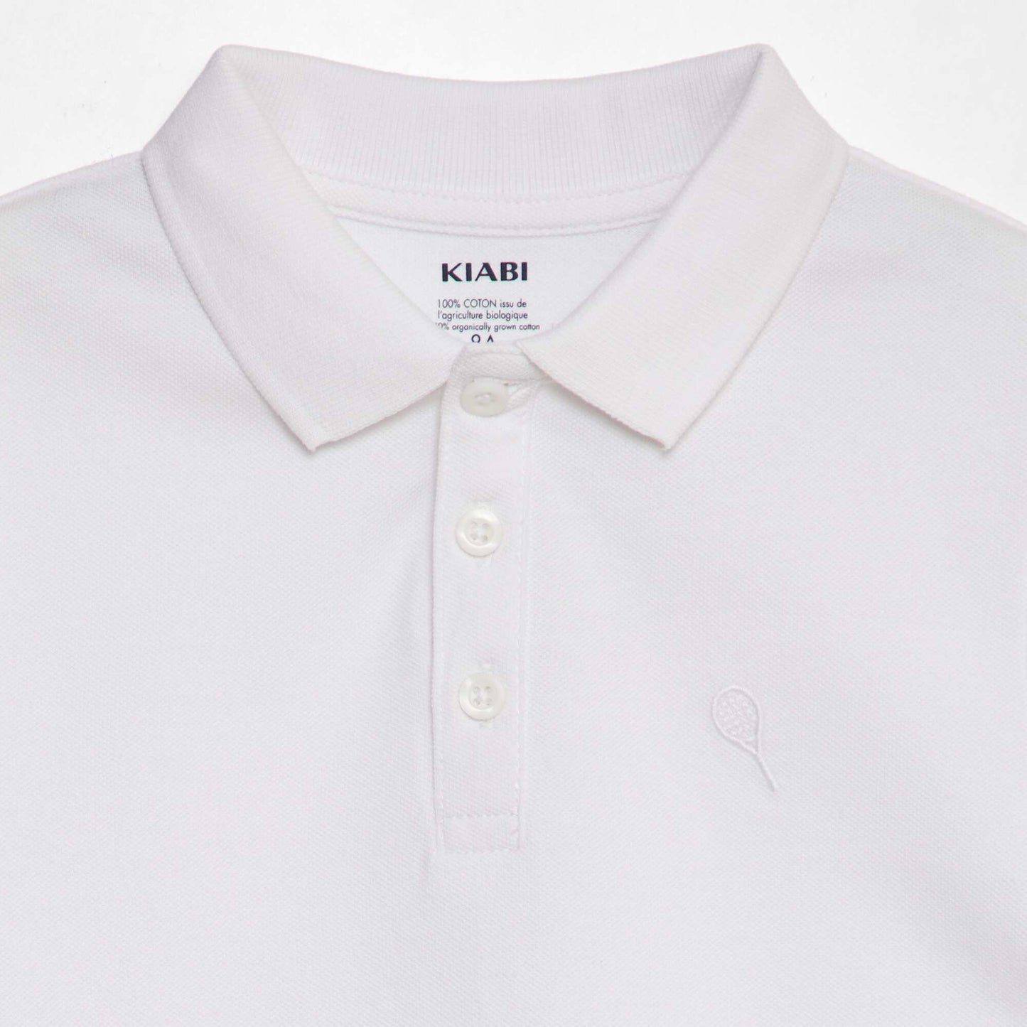 Cotton piqué polo shirt white