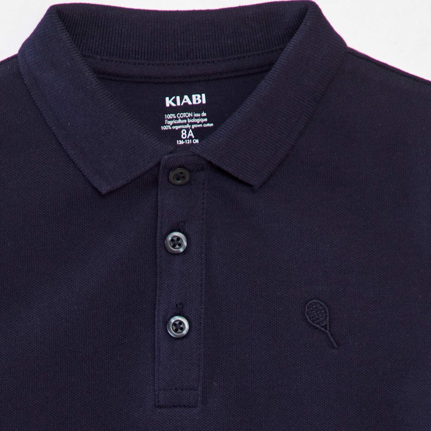 Cotton piqué polo shirt blue