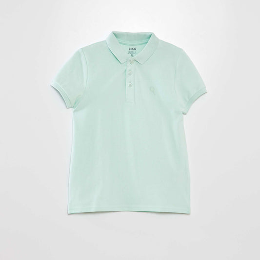 Cotton piqué polo shirt GREEN