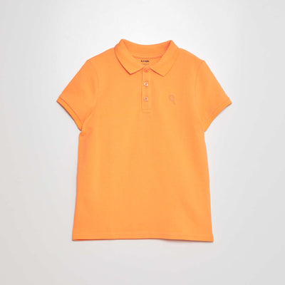 Cotton piqué polo shirt ORANGE