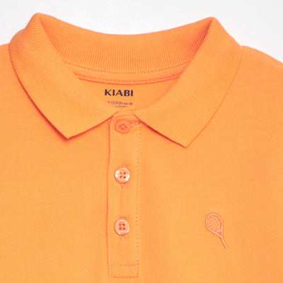 Cotton piqué polo shirt ORANGE