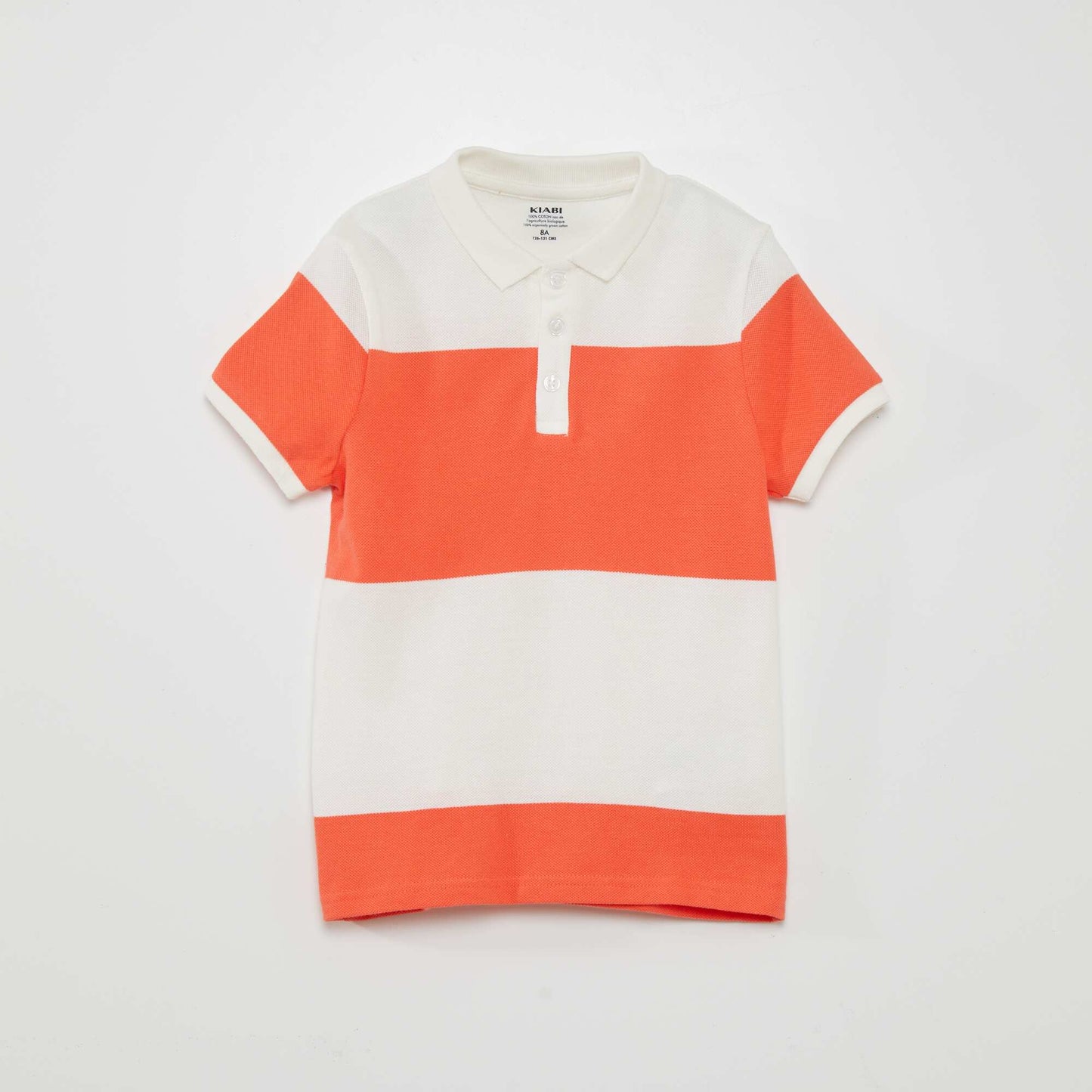 Striped polo shirt ORANGE