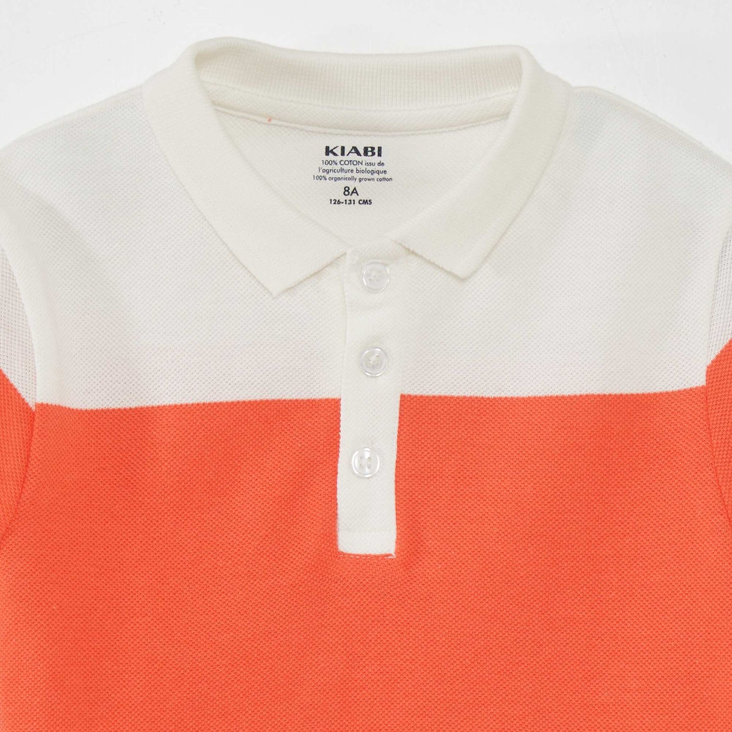 Striped polo shirt ORANGE