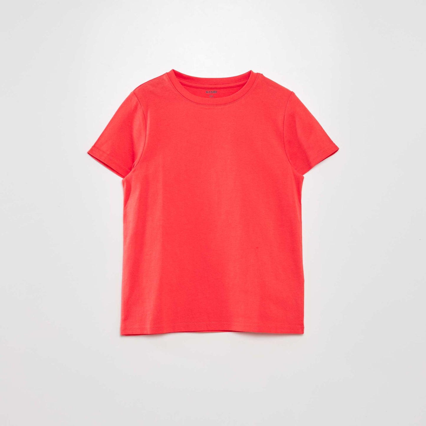 Plain round neck T-shirt RED