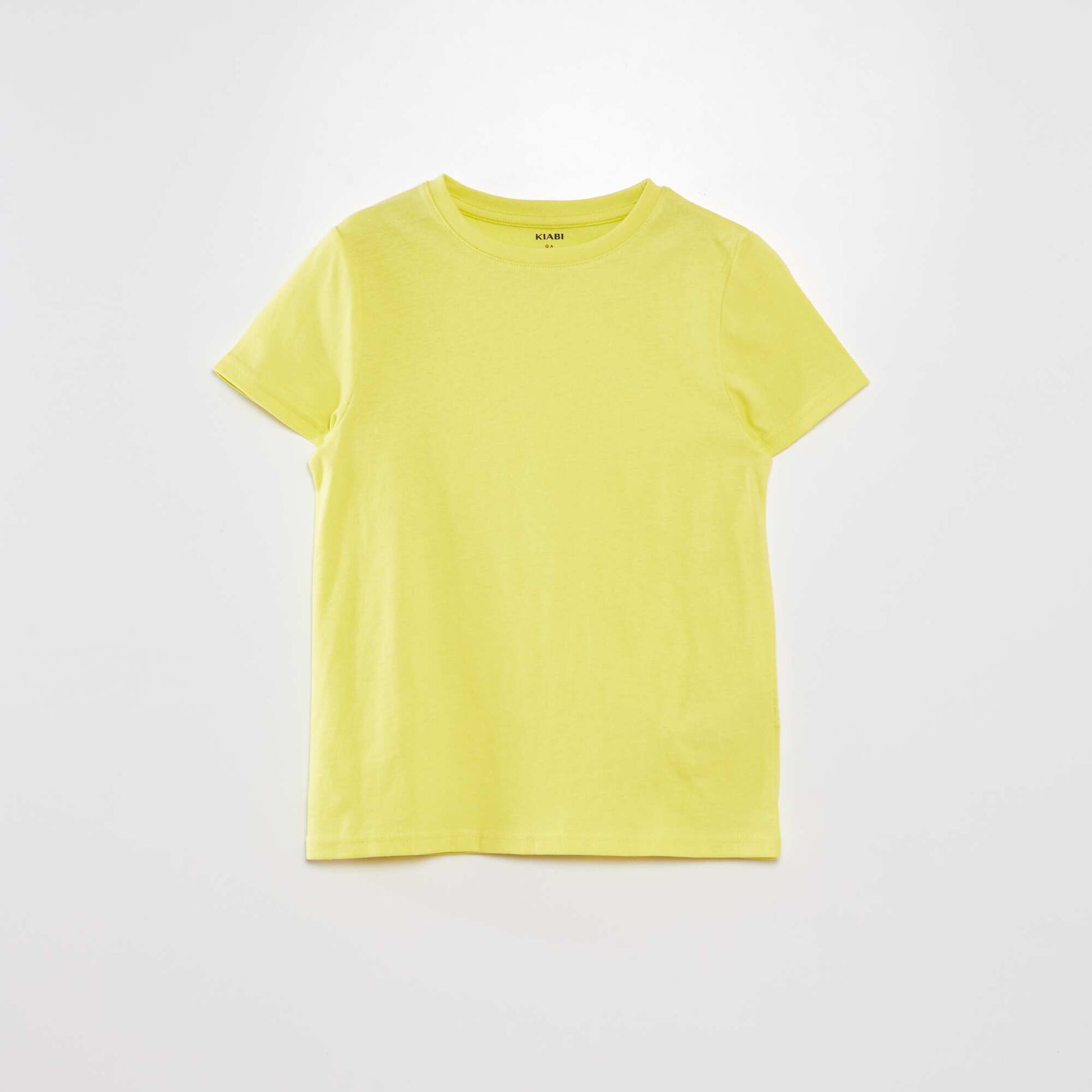 Plain round neck T-shirt YELLOW – Kiabi Egypt - Main Image