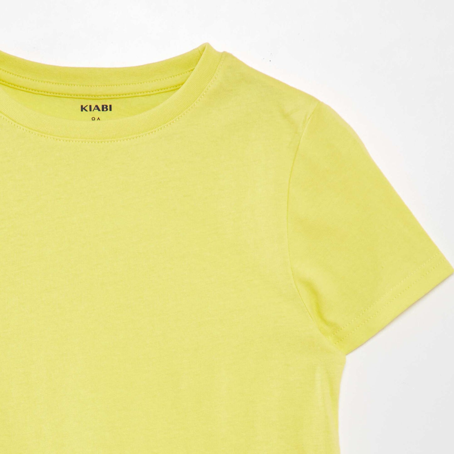 Plain round neck T-shirt YELLOW