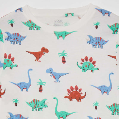 تي شيرت مطبوع باللون الأبيض