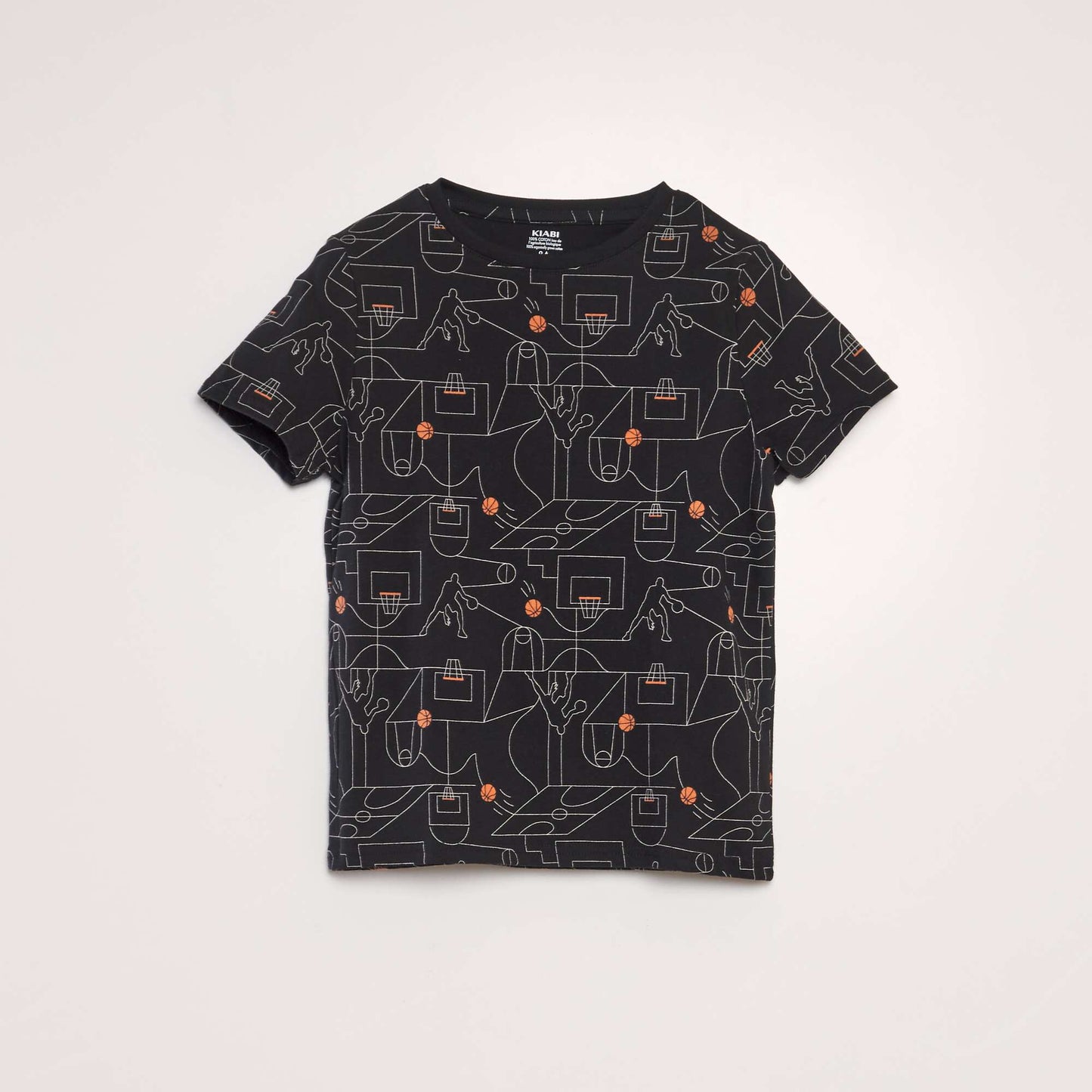 Printed T-shirt BLACK