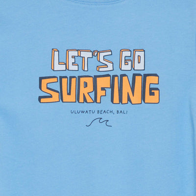 T-shirt with round neck and short sleeves BLUE