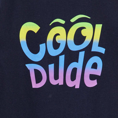 T-shirt with round neck and short sleeves BLUE