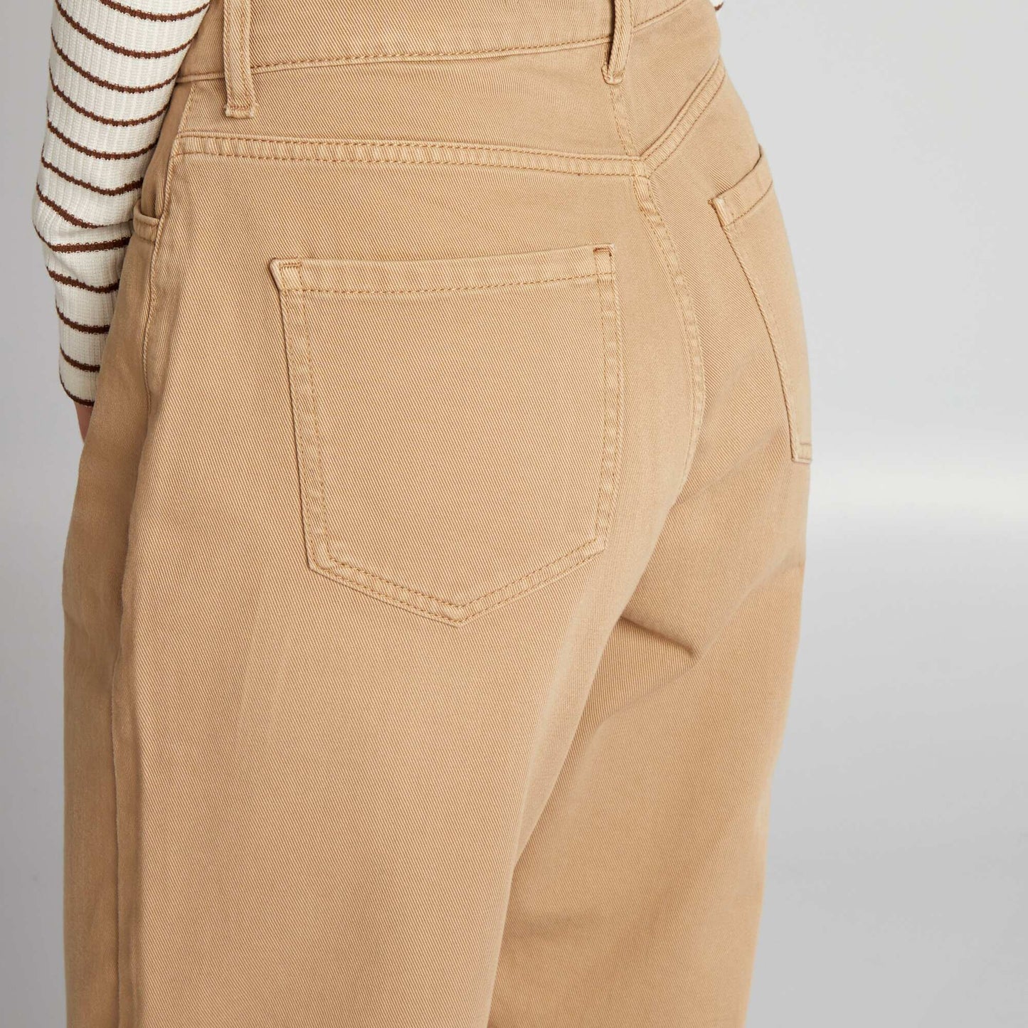 High-waisted balloon jeans BEIGE