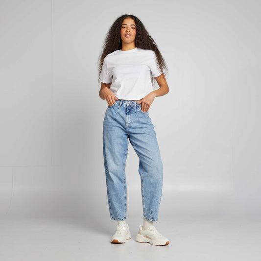 High-waisted balloon jeans BLUE