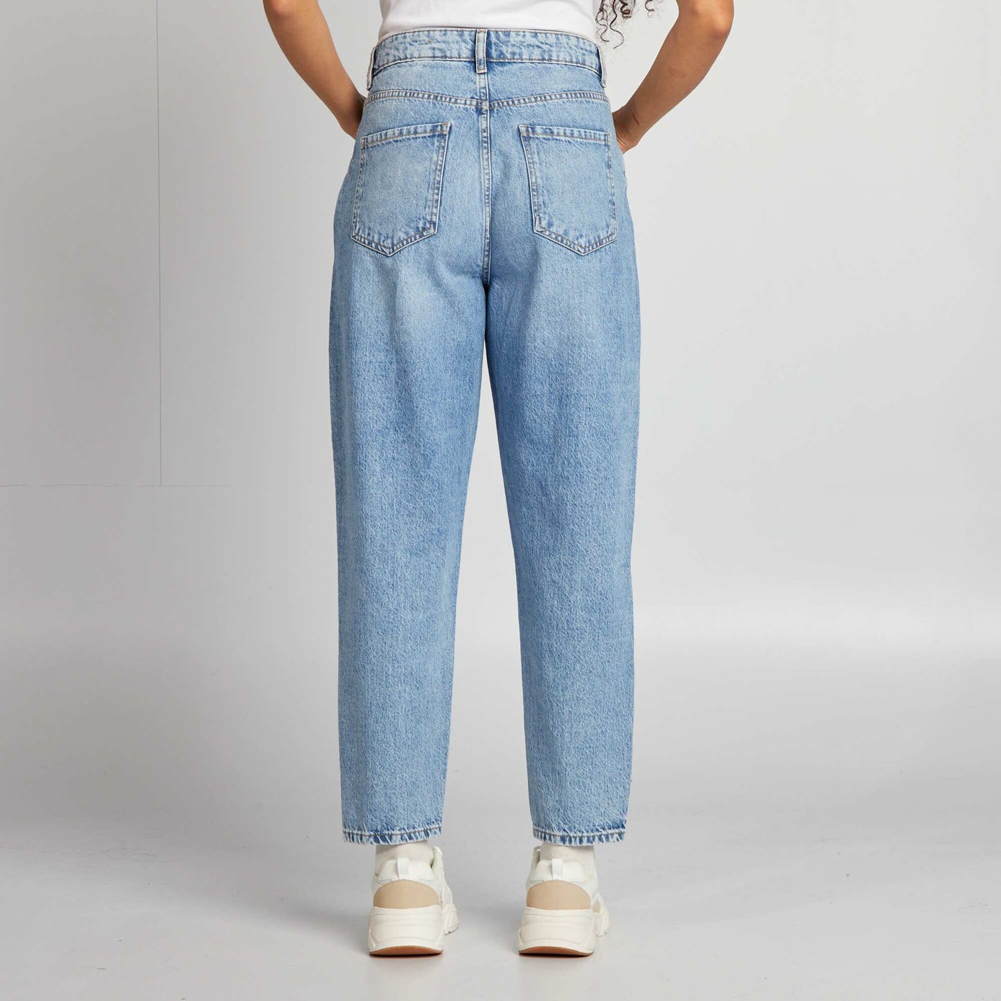 High-waisted balloon jeans BLUE