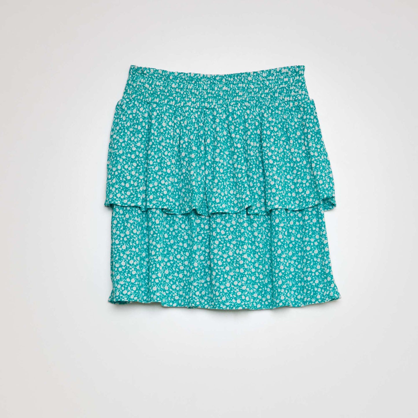 Printed frilled skirt GREEN