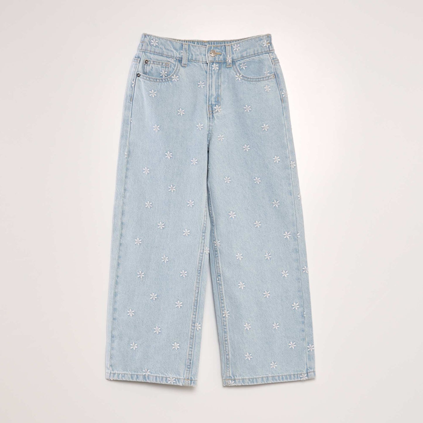 Wide-leg denim trousers BLUE