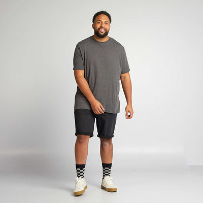 Denim Bermuda shorts BLACK