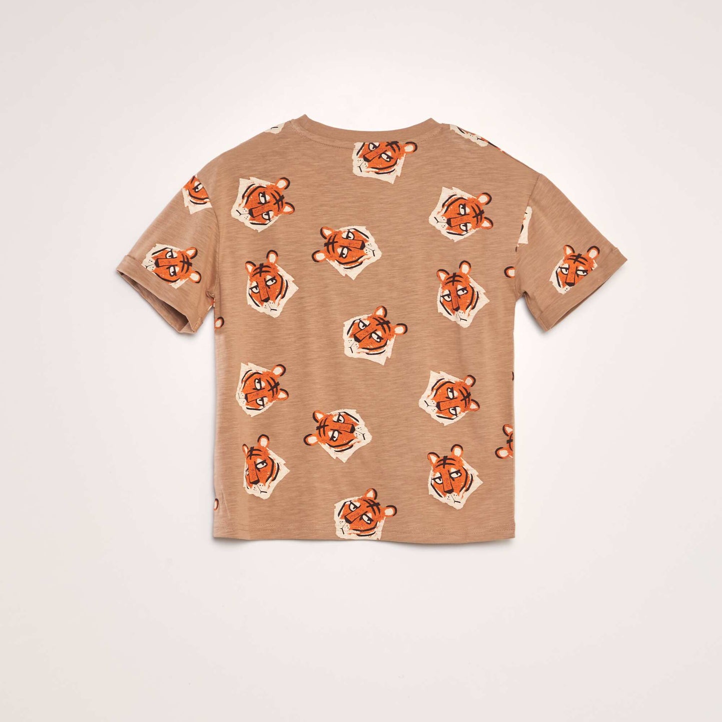 T-shirt with decorative print BROWN