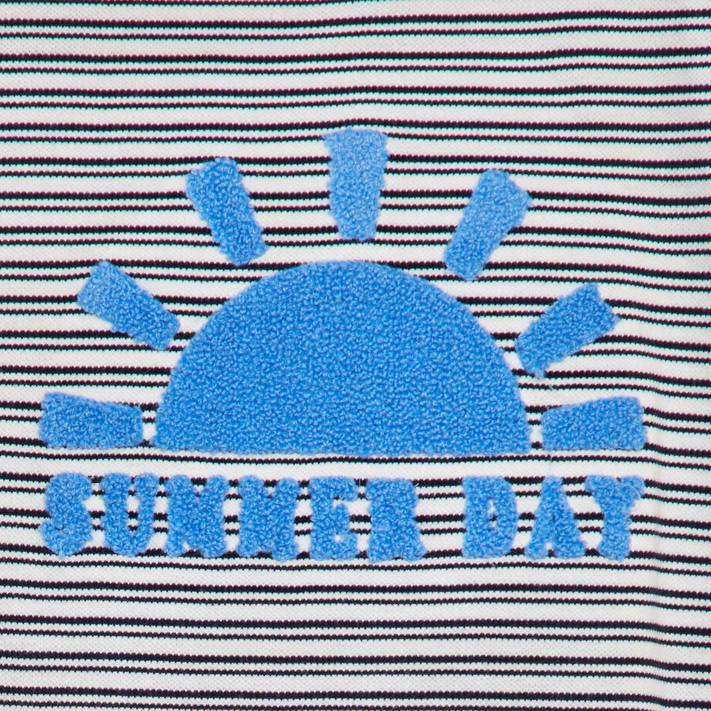 Piqué knit T-shirt BLUE