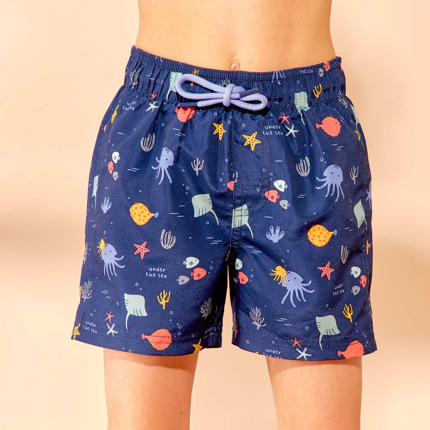 Printed swim shorts BLUE