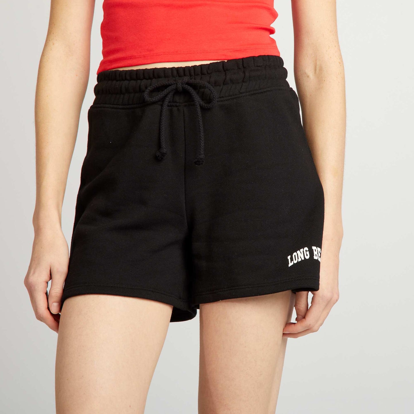 Long Beach cotton shorts BLACK