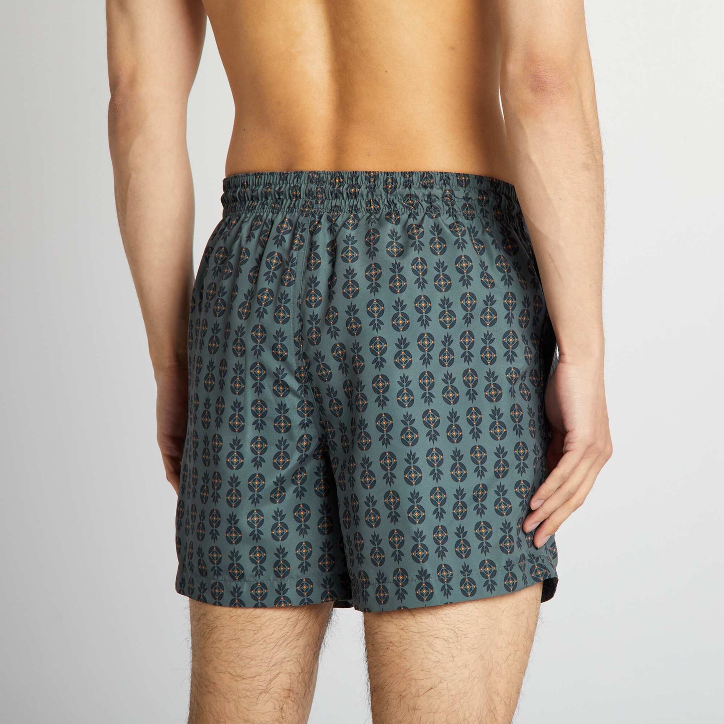 Patterned swim shorts GREEN