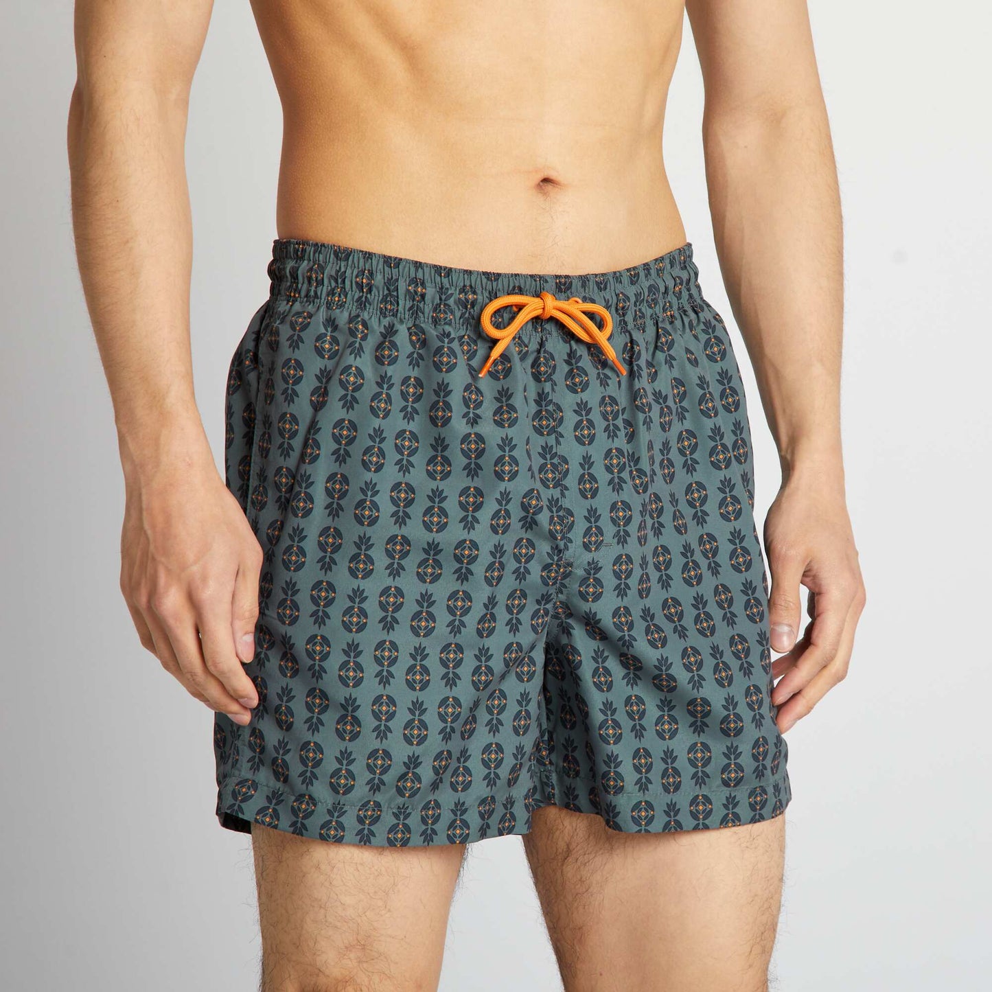 Patterned swim shorts GREEN