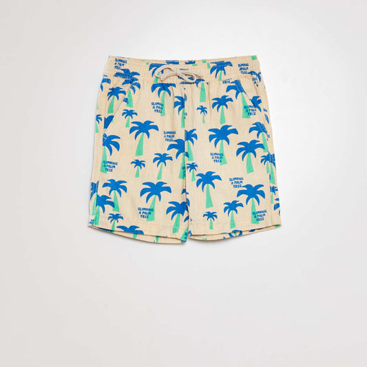 Printed swim shorts WHITE