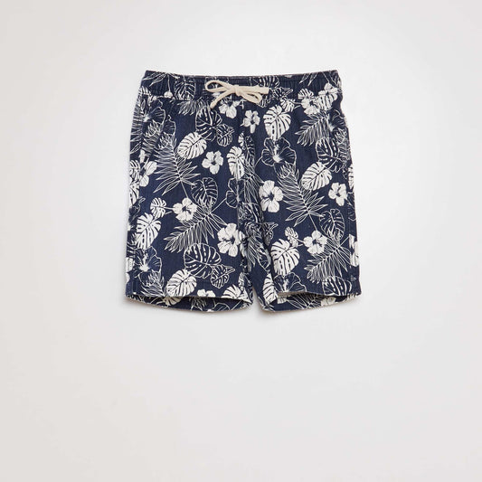 Printed swim shorts BLUE