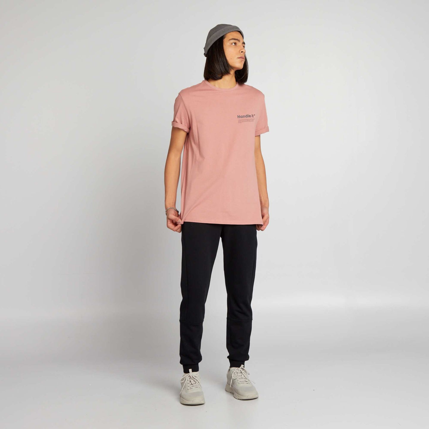 Short-sleeved printed T-shirt PINK