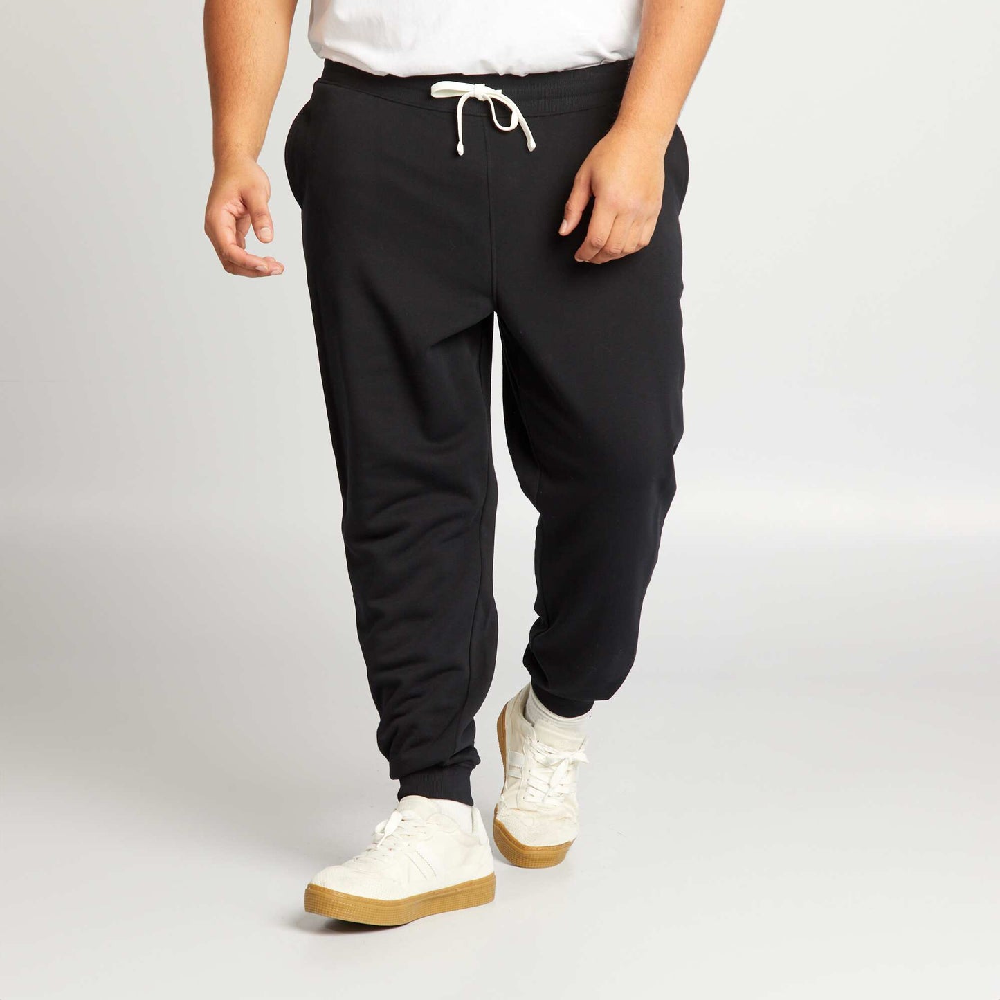 Sweatshirt fabric joggers black