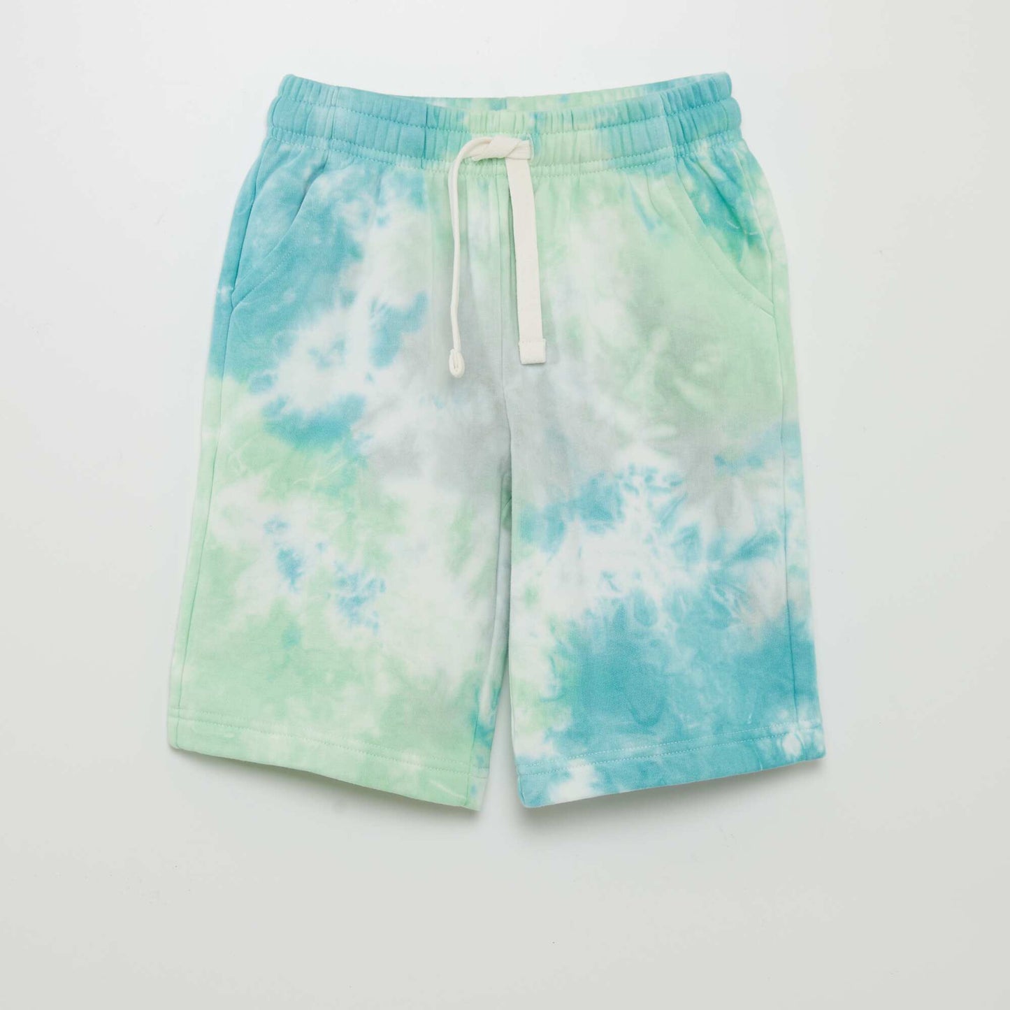 Sweatshirt fabric Bermuda shorts GREEN