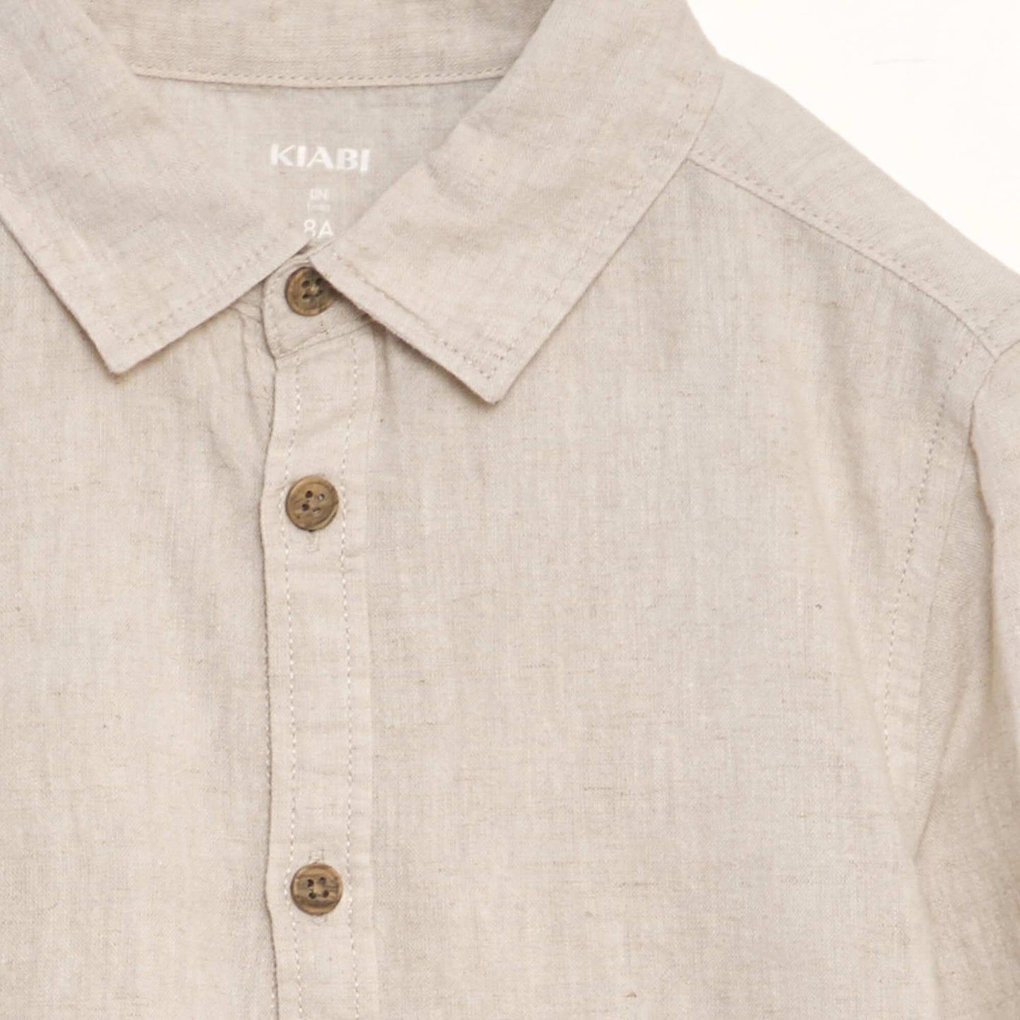 Shirt with roll-up sleeves BEIGE