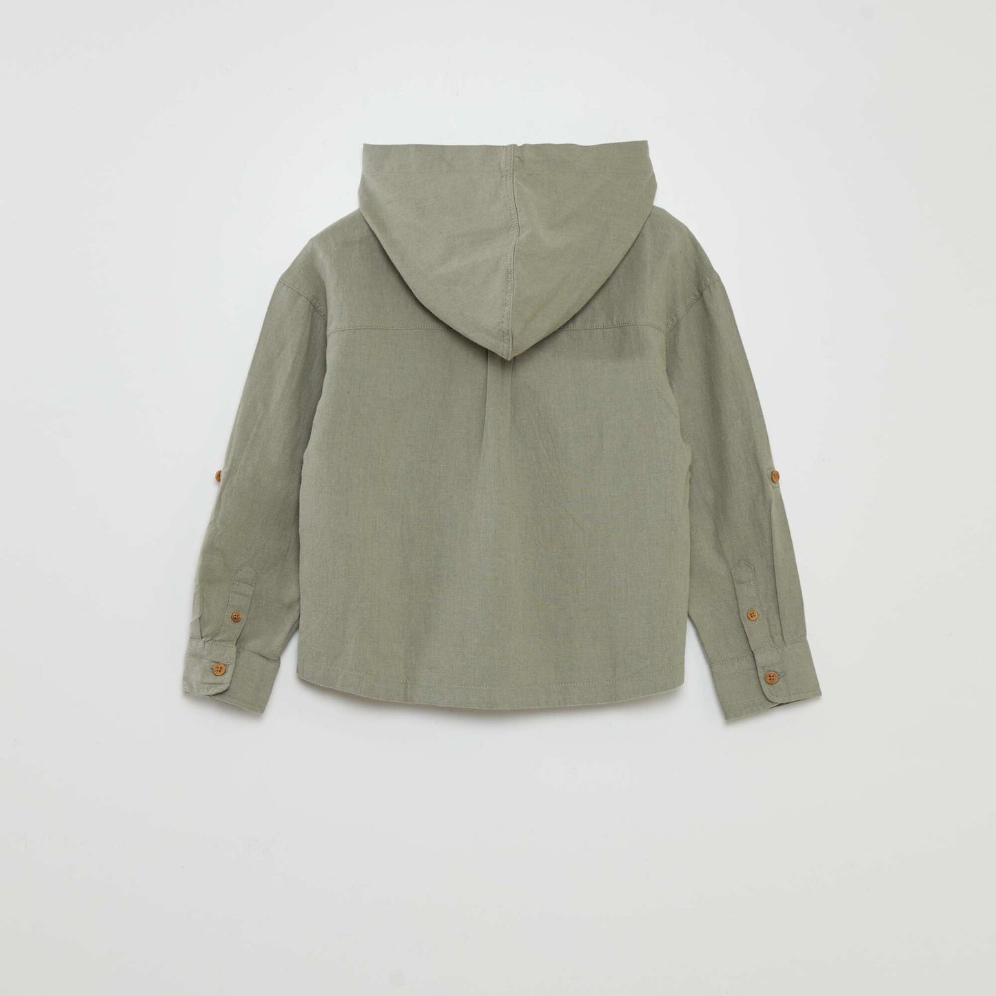 Linen and cotton shirt GREEN